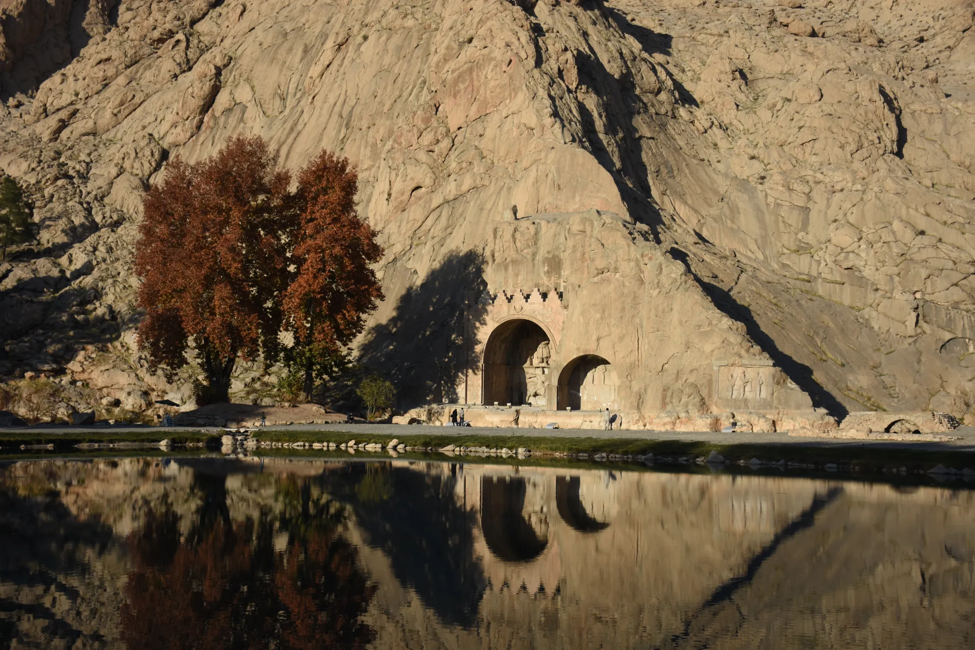 Taq-e Bostan Sasanian rock relief, Kermanshah, Iran